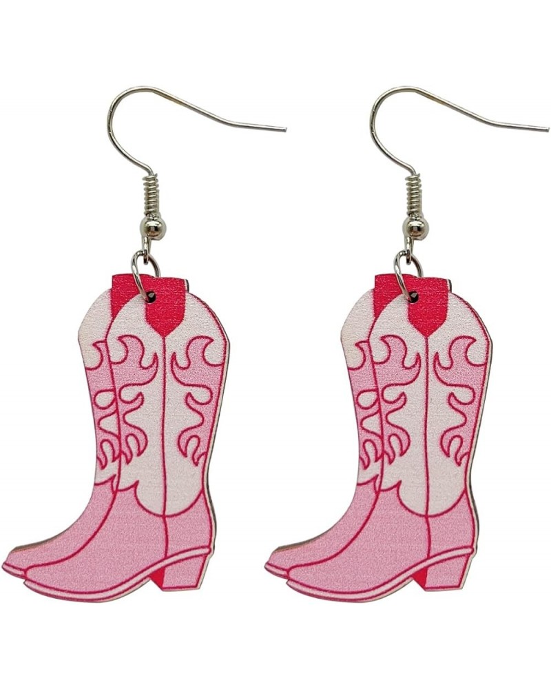 Cowboy Boots Earrings for Women Cow Print Cowboy Hat Earrings Cowgirl Western Earring for Women Cute Western Cowgirl Earrings...