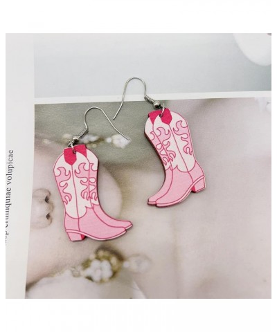 Cowboy Boots Earrings for Women Cow Print Cowboy Hat Earrings Cowgirl Western Earring for Women Cute Western Cowgirl Earrings...