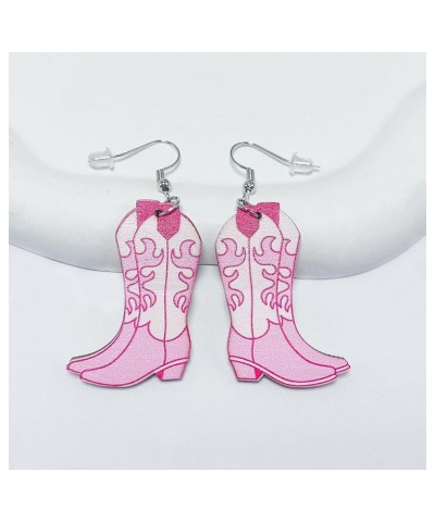 Cowboy Boots Earrings for Women Cow Print Cowboy Hat Earrings Cowgirl Western Earring for Women Cute Western Cowgirl Earrings...