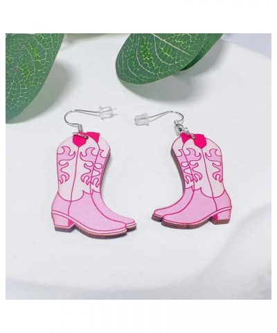 Cowboy Boots Earrings for Women Cow Print Cowboy Hat Earrings Cowgirl Western Earring for Women Cute Western Cowgirl Earrings...