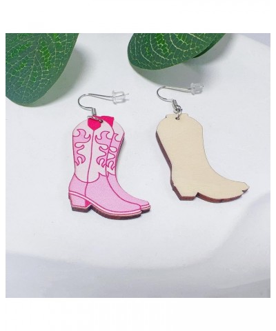 Cowboy Boots Earrings for Women Cow Print Cowboy Hat Earrings Cowgirl Western Earring for Women Cute Western Cowgirl Earrings...