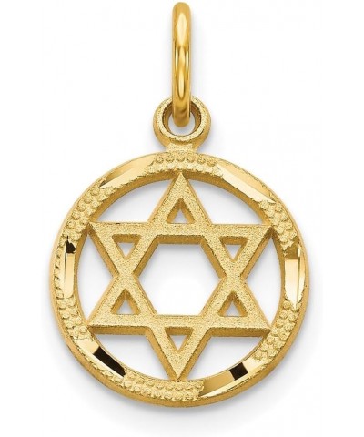 14k Yellow Gold Solid Polished Star of David Pendant Fine Jewelry for Women $49.48 Pendants