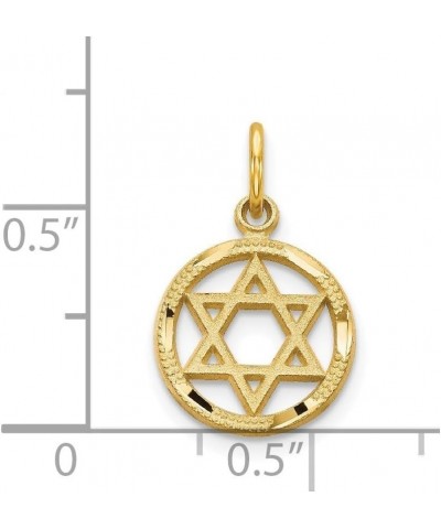 14k Yellow Gold Solid Polished Star of David Pendant Fine Jewelry for Women $49.48 Pendants