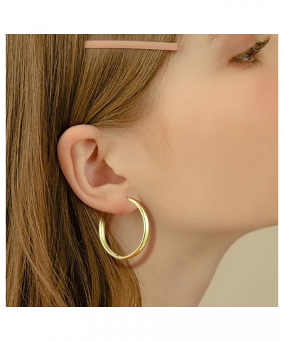 Gold Hoop Earrings 14K Gold Huggie Hoop Earrings Women's Hoop Earrings Minimalist Elegance 14k Gold Hoops Earrings Gold Jewer...