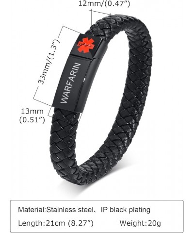 Medical Alert Bracelets for Men & Women with Free Engraving Emergency Medical ID Bracelets Wristband WARFARIN $11.54 Bracelets