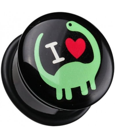 I Heart Dinosaur' Single Flared WildKlass Ear Gauge Plug (Sold as Pairs) 0 GA $9.87 Body Jewelry