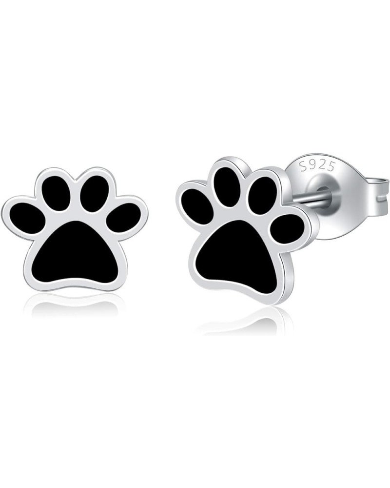 925 Sterling Silver Cat Necklace Rings Earrings for Woman and Girls Animal Pet Theme Design Gift Jewelry paw earring $18.47 R...