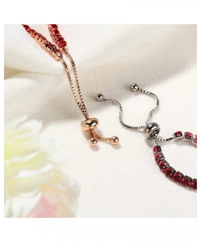 Women Stretch Bracelet Gold Plated Adjustable Crystal Tennis Bracelets Rose Gold $7.07 Bracelets