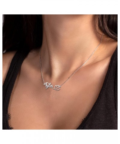 Heart Name Necklace Personalized Initial Stainless Steel Pendant Jewelry Christmas Gift Curb Chain 18 Briana $10.79 Necklaces