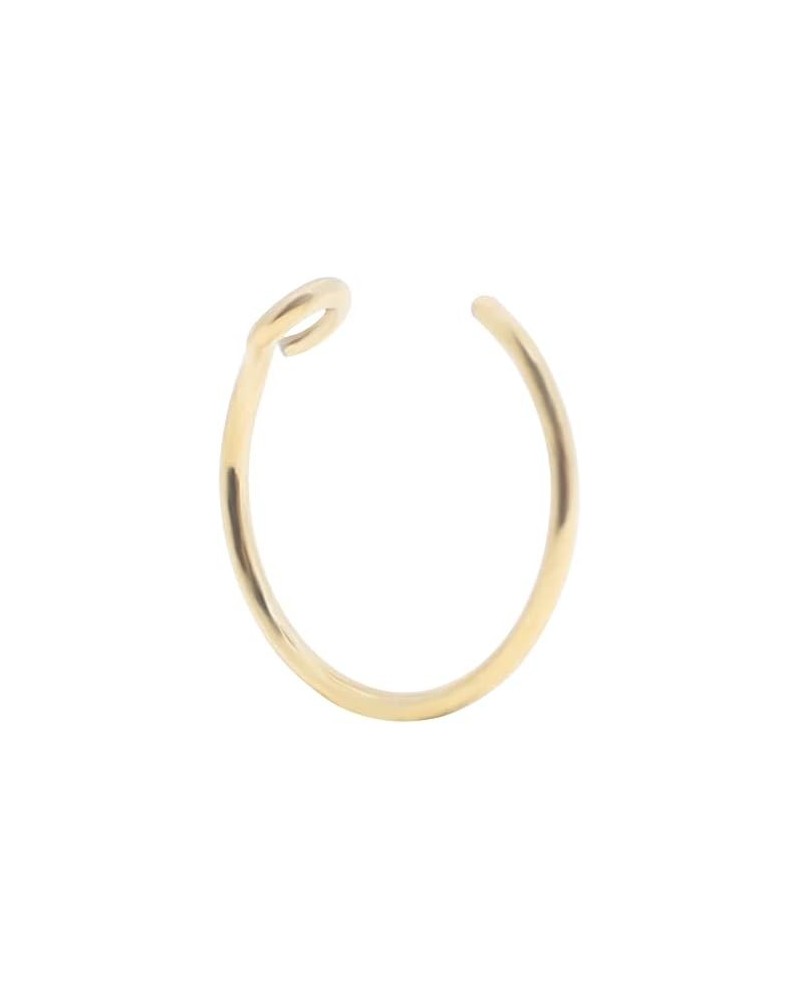 Fake Nose Ring 20g Faux Nose Hoop Nose Piercing Jewelry 6mm/8mm/10mm Septum Ring lip Rings 1pc 10mm, Gold Coated $5.78 Body J...