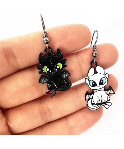 How Tran Dragon Earrings Anime Cartoons Nght Fury Earrings Gifts for Men woman girl 2 $10.01 Earrings