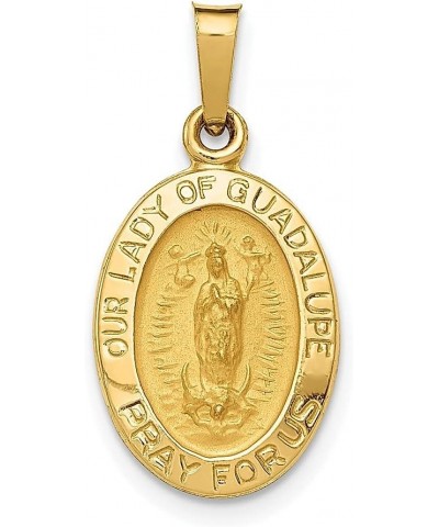 14k Yellow Gold Our Lady Of Guadalupe Medal Necklace Charm Pendant Religious Fine Jewelry For Women Gifts For Her $82.63 Pend...