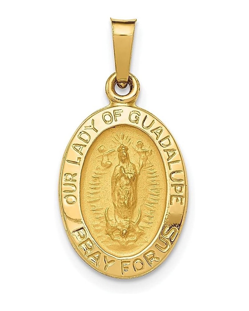 14k Yellow Gold Our Lady Of Guadalupe Medal Necklace Charm Pendant Religious Fine Jewelry For Women Gifts For Her $82.63 Pend...