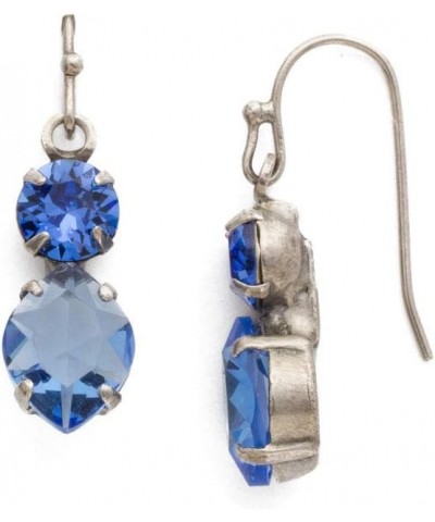 Majestic Marquise Earrings Sapphire Antique Silver-Tone $20.57 Earrings