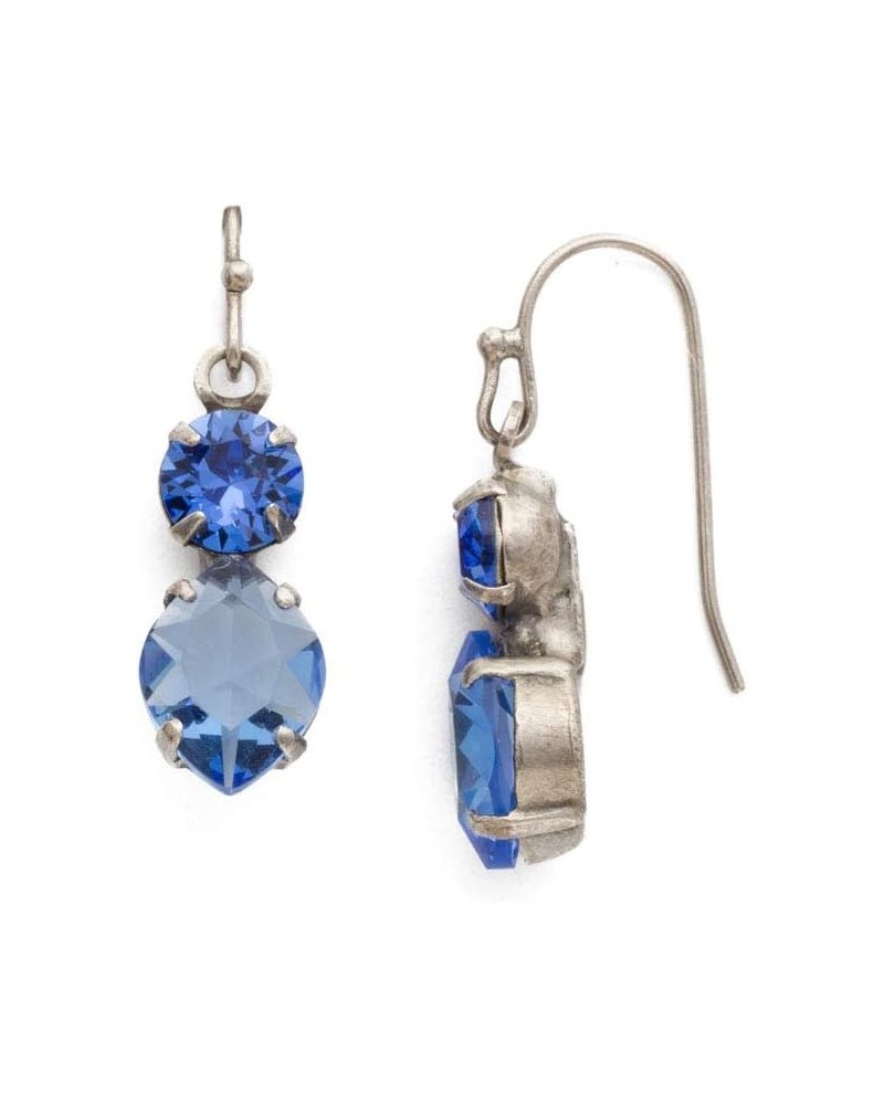 Majestic Marquise Earrings Sapphire Antique Silver-Tone $20.57 Earrings