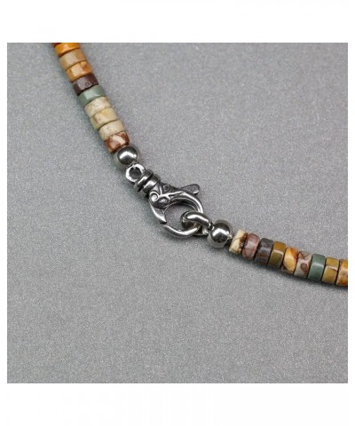 Mens Womens Heishi Genuine Stone Beaded Necklace 26" Picasso Jasper $13.86 Necklaces