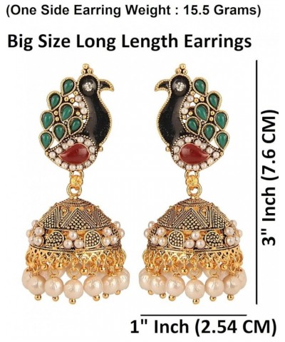 Indian Ethnic Vintage Bollywood Gypsy Oxidized Antique Traditional Temple Jhumka Jhumki Earrings for Women Style 13 $11.65 Ea...