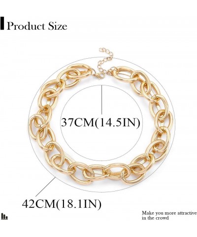 Boho Choker Necklace Gold Cuban Link Necklaces Chain Fashion Jewelry for Women and Girls Gold snake chain $10.07 Necklaces