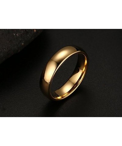 Jewelry Personalized His & Hers Gold Plated Tungsten Carbide Domed Engagement Anniversary Ring Wedding Bands 6mm size 10 $9.6...