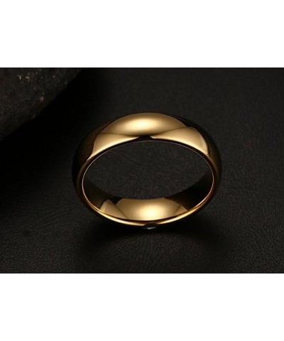 Jewelry Personalized His & Hers Gold Plated Tungsten Carbide Domed Engagement Anniversary Ring Wedding Bands 6mm size 10 $9.6...