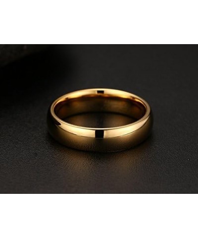 Jewelry Personalized His & Hers Gold Plated Tungsten Carbide Domed Engagement Anniversary Ring Wedding Bands 6mm size 10 $9.6...