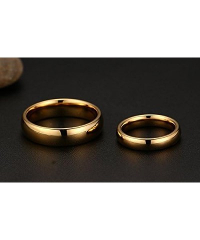 Jewelry Personalized His & Hers Gold Plated Tungsten Carbide Domed Engagement Anniversary Ring Wedding Bands 6mm size 10 $9.6...