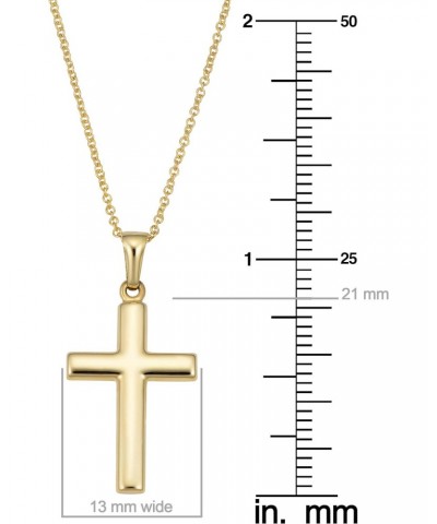 14k Yellow Gold Filled Cross Pendant on Cable Chain Necklace (18 inch) $28.08 Necklaces