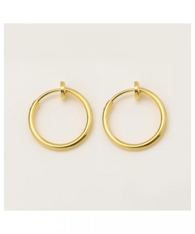 Gold/Silver Clip On Hoop Earrings for Women Non Piercing Earrings Jewelry Set Large Hoop Earrings for Women Teens Retractable...