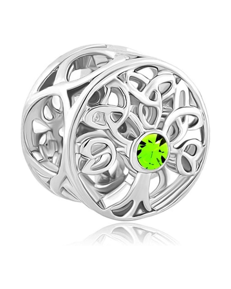 Valentines Day Gifts Tree of Life Dec Simulated Birthstone Celtic Knot Charm Bead For Bracelet Aug $8.39 Bracelets