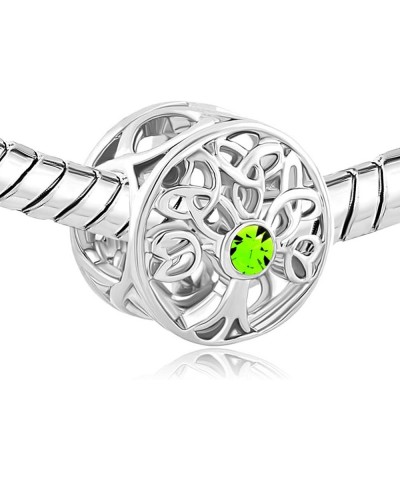 Valentines Day Gifts Tree of Life Dec Simulated Birthstone Celtic Knot Charm Bead For Bracelet Aug $8.39 Bracelets