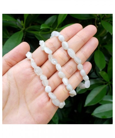 1pc Natural Stretch Gemstone Bracelet 5mm-8mm Free Form Bead 7 Inch 7.5 Inch Healing Crystal Engergy Quartz Chakras Jewelry W...