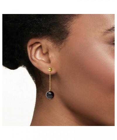 10mm Onyx Bead Drop Earrings in 14kt Yellow Gold $43.68 Earrings