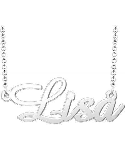 Name Necklace Personalized Gifts Customized Name Necklace Lisa Silver $15.65 Necklaces