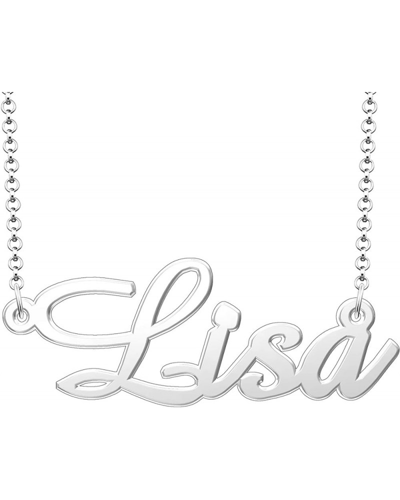 Name Necklace Personalized Gifts Customized Name Necklace Lisa Silver $15.65 Necklaces