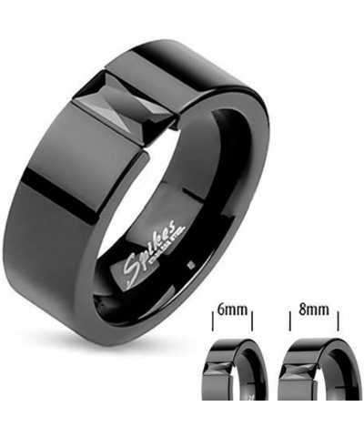 His and Hers 4 Piece?Black Ion Plated Stainless Steel Wedding Engagement Ring Band Set Women's Size 09 Men's 06mm Size 10 $22...