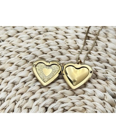 Love Heart Locket Necklace That Holds Pictures, Initial Alphabet A-Z Photo Lockets Letter X $8.61 Necklaces