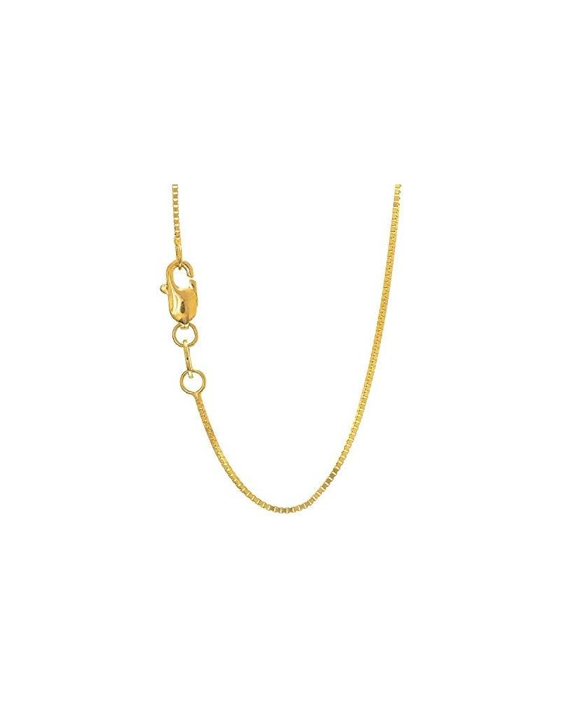 10k Solid Gold Yellow Or White 0.8 mm Box Chain Necklace - 16 18 20 22 24 White Gold 20.0 Inches $55.79 Necklaces