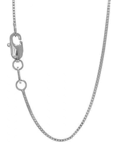 10k Solid Gold Yellow Or White 0.8 mm Box Chain Necklace - 16 18 20 22 24 White Gold 20.0 Inches $55.79 Necklaces