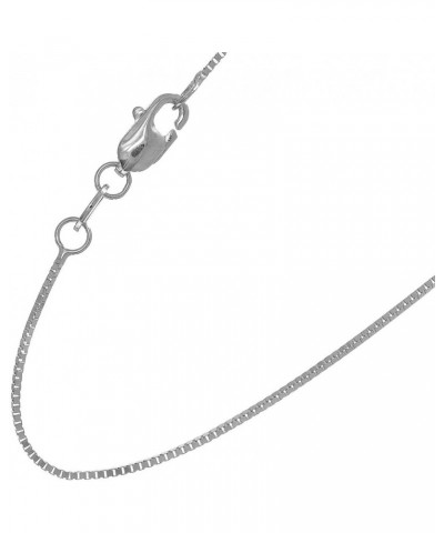 10k Solid Gold Yellow Or White 0.8 mm Box Chain Necklace - 16 18 20 22 24 White Gold 20.0 Inches $55.79 Necklaces