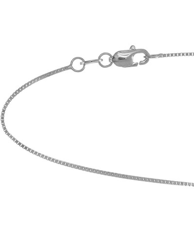 10k Solid Gold Yellow Or White 0.8 mm Box Chain Necklace - 16 18 20 22 24 White Gold 20.0 Inches $55.79 Necklaces