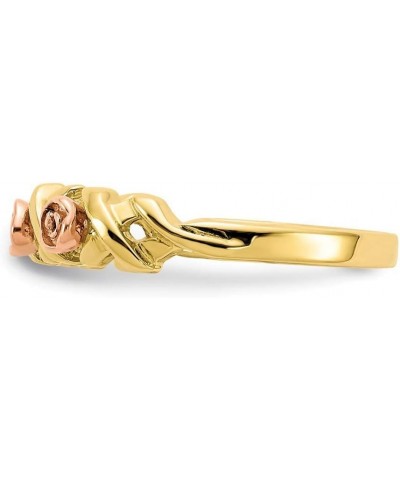 10K Tri-color Black Hills Gold Rose Ring - Size: 7 $103.39 Rings