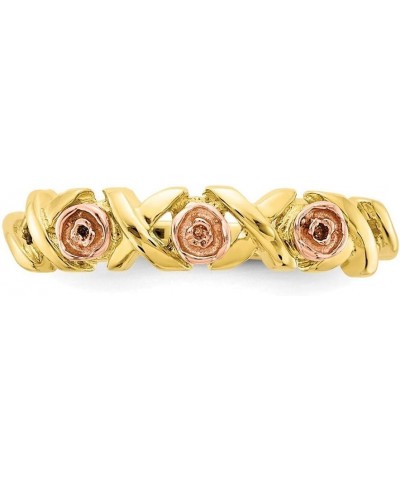 10K Tri-color Black Hills Gold Rose Ring - Size: 7 $103.39 Rings