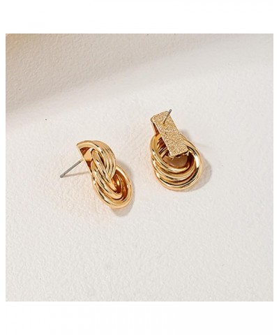 Chunky Gold Earrings for Women Gold Knot Earrings Trendy 14K Gold Teardrop Earrings Aretes De Mujer Gold Waterdrop Earrings N...