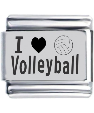 I Heart Volleyball Laser Italian Charm $7.58 Bracelets