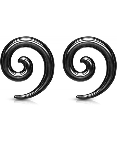 Stainless Steel Spiral Tapers, Sold as a Pair 3mm (8GA) Black $10.46 Body Jewelry