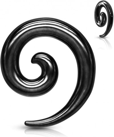 Stainless Steel Spiral Tapers, Sold as a Pair 3mm (8GA) Black $10.46 Body Jewelry