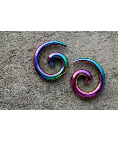 Stainless Steel Spiral Tapers, Sold as a Pair 3mm (8GA) Black $10.46 Body Jewelry