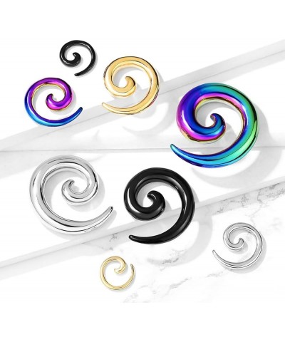 Stainless Steel Spiral Tapers, Sold as a Pair 3mm (8GA) Black $10.46 Body Jewelry