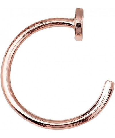 Nail 14K Gold Nose Ring Hoop 14K Rose Gold 20G 3/8 $37.73 Body Jewelry