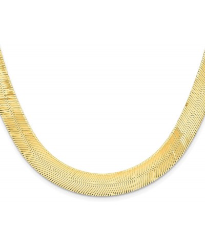 Solid 14K Yellow Gold 10mm Silky Herringbone with Lobster Lock Chain -18.0" 20.0" 22.0" 24.0 20.0 Inches $1.00 Necklaces